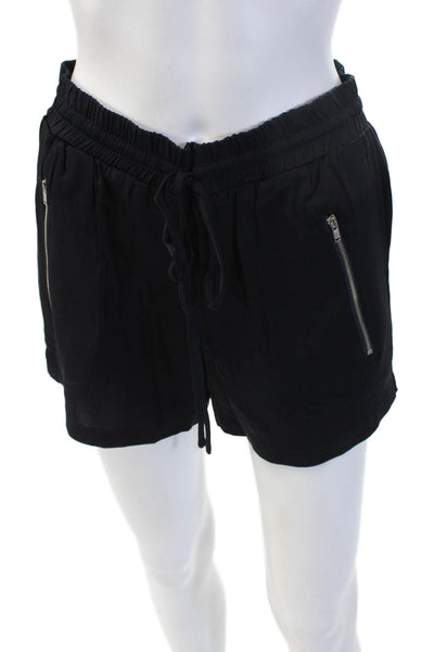 Bailey 44 Unisex Black Silk Sweat Shorts Drawstring Beach Size M