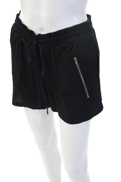 Bailey 44 Unisex Black Silk Sweat Shorts Drawstring Beach Size M