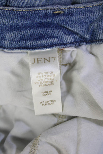 7 For All Mankind Women Paperbag Wide Leg Light Blue Jeans Size 6