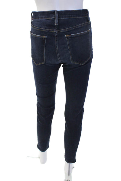 Frame Denim Women Skinny Ankle Jeans Dark Blue High Rise Size 28
