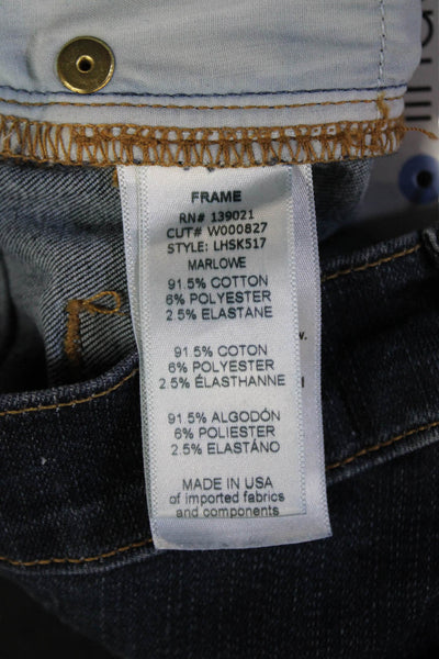 Frame Denim Women Skinny Ankle Jeans Dark Blue High Rise Size 28