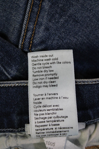 Le Jean Womens Ankle Skinny Dark Blue Jeans Button Size 26