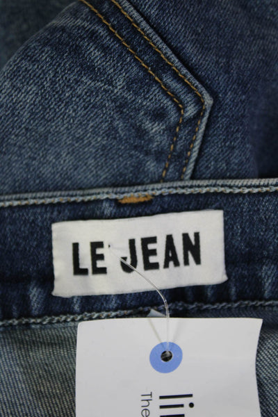 Le Jean Womens Ankle Skinny Dark Blue Jeans Button Size 26