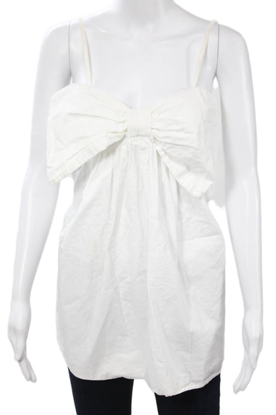 Lovers + Friends Womens Camisole Tunic White Cotton Sleeveless Boho Size XS