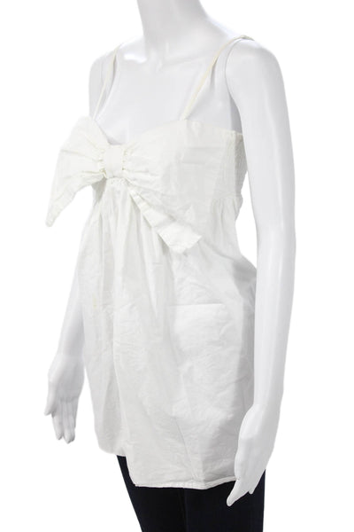 Lovers + Friends Womens Camisole Tunic White Cotton Sleeveless Boho Size XS