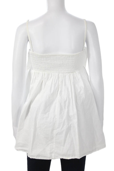 Lovers + Friends Womens Camisole Tunic White Cotton Sleeveless Boho Size XS
