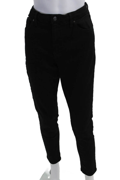 Topshop Womens Tapered Mom Jeans Black Size 34