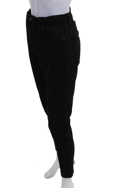 Topshop Womens Tapered Mom Jeans Black Size 34