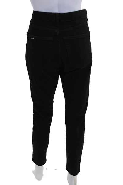 Topshop Womens Tapered Mom Jeans Black Size 34