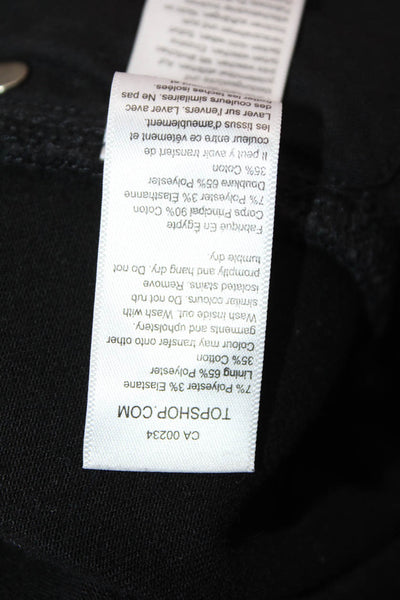 Topshop Womens Tapered Mom Jeans Black Size 34