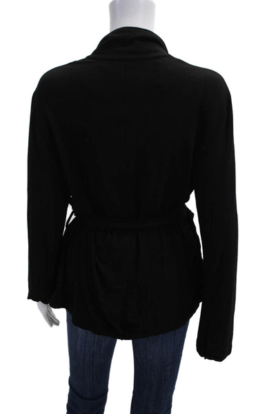 Harris Reed Womens Black Collared Long Sleeve Tie Blazer Size 3