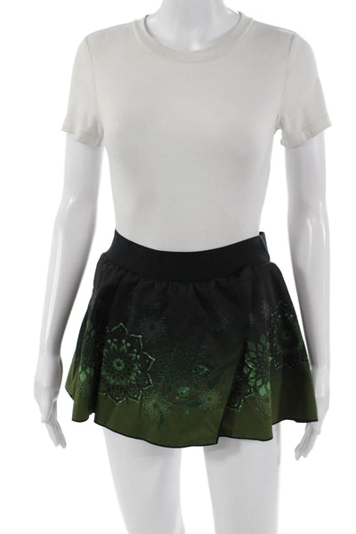 Ultracor Womens Black Geometric Skater Mini Skort Size M