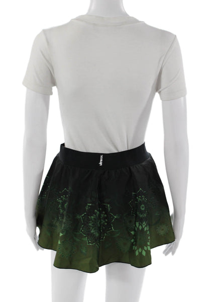 Ultracor Womens Black Geometric Skater Mini Skort Size M