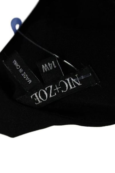 Nic + Zoe Women Ankle Dress Pants Black Poly Blend Size 14W