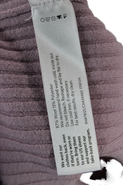 Lafayette 148 New York Womens Purple Mock Neck Pullover Sweater Size L