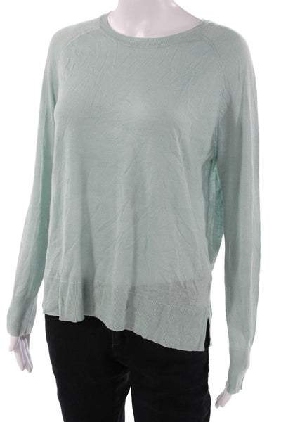 philosophy Women Pullover Sweaters Light Blue Crew Neck Long Sleeve Size M