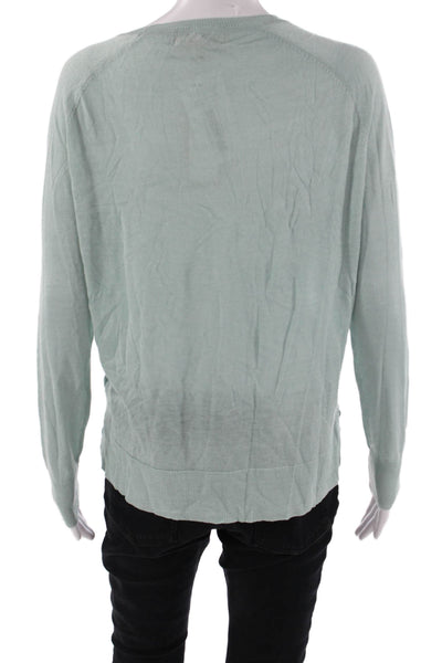 philosophy Women Pullover Sweaters Light Blue Crew Neck Long Sleeve Size M