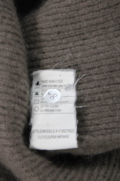 Vince Women Cashmere Crew Neck Short Sleeve Basic T-Shirt Brown Size XS