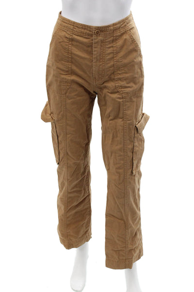 Abercrombie & Fitch Unisex Brown Cotton Cargo Pants Size 00