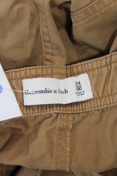 Abercrombie & Fitch Unisex Brown Cotton Cargo Pants Size 00