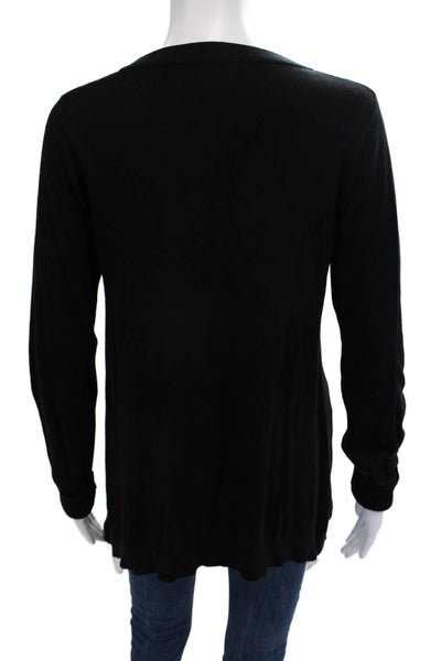 Jamison Womens Black V-Neck Pullover Sweater Long Sleeve Size L