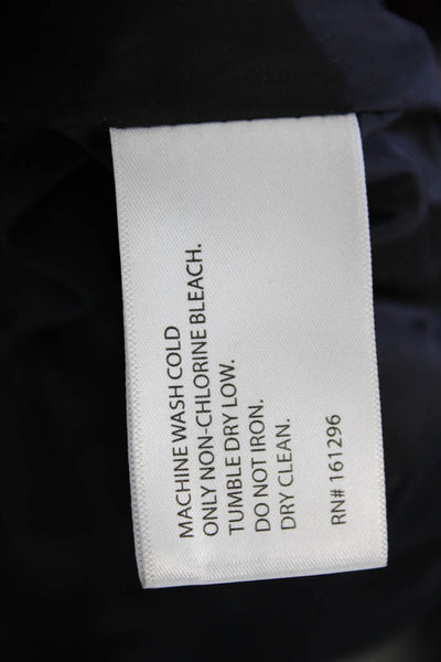 Bandier Unisex Puffer Quilted Jacket Black Collared Snap Long Sleeve Size S