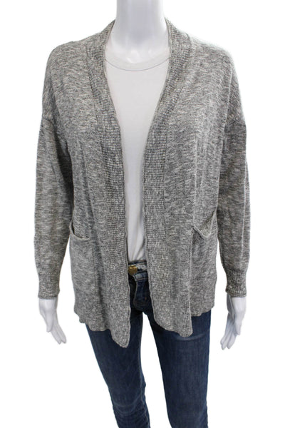Madewell Women V-Neck Gray Long Sleeve Cardigan Cotton Blend Size XS