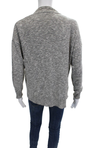 Madewell Women V-Neck Gray Long Sleeve Cardigan Cotton Blend Size XS