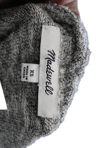 Madewell Women V-Neck Gray Long Sleeve Cardigan Cotton Blend Size XS