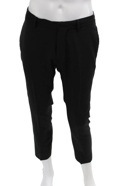 Zara Man Mens Black Cropped Ankle Dress Pants 50% Wool 50% Polyester Size 31