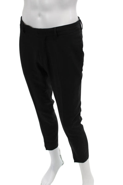 Zara Man Mens Black Cropped Ankle Dress Pants 50% Wool 50% Polyester Size 31