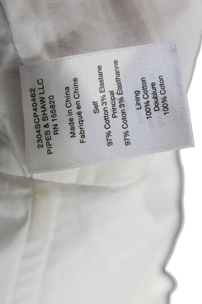 Veronica Beard Womens White Tie Tank Solid Cotton Blend Sleeveless Size 2