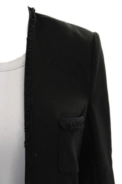 L Agence Women Black Button Blazer Long Sleeve Classic Size 0