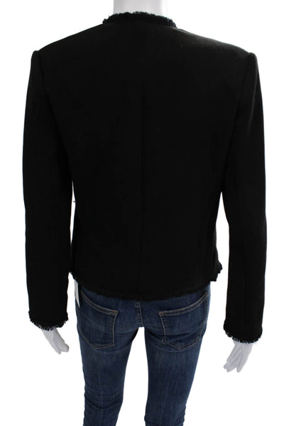L Agence Women Black Button Blazer Long Sleeve Classic Size 0