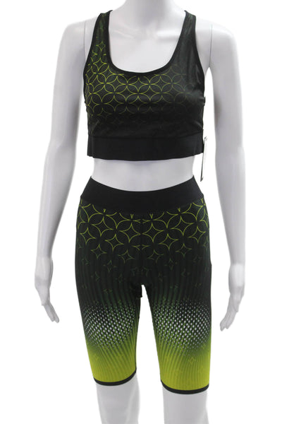 Ultracor Womens Biker Shorts Black Ombre Polyester Blend Size M