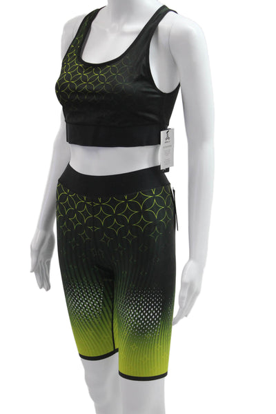 Ultracor Womens Biker Shorts Black Ombre Polyester Blend Size M