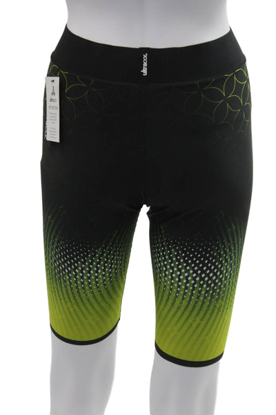 Ultracor Womens Biker Shorts Black Ombre Polyester Blend Size M