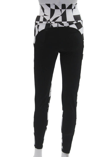 Beach Riot Women Ankle Jegging Black Geometric Zip Recycled Lycra Size M
