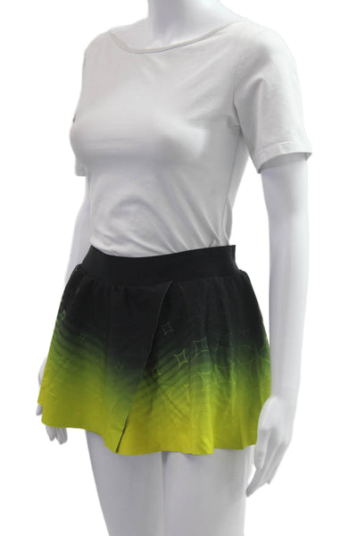 Ultracor Womens A-Line Skater Mini Skort Black Geometric Size M