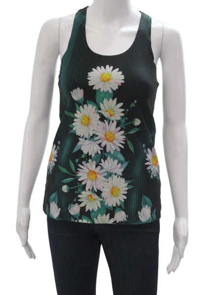 Ultracor Women Floral Sleeveless Tank Black Size M