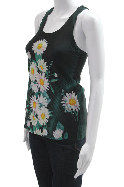 Ultracor Women Floral Sleeveless Tank Black Size M