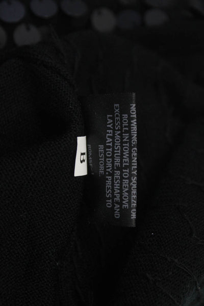 Eileen Fisher Womens Black Merino Wool Sleeveless Tank Round Neck Petite Size M