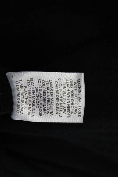 Chaser Womens Tunic V-Neck Button Up Black 100% Cotton Long Sleeve Size S