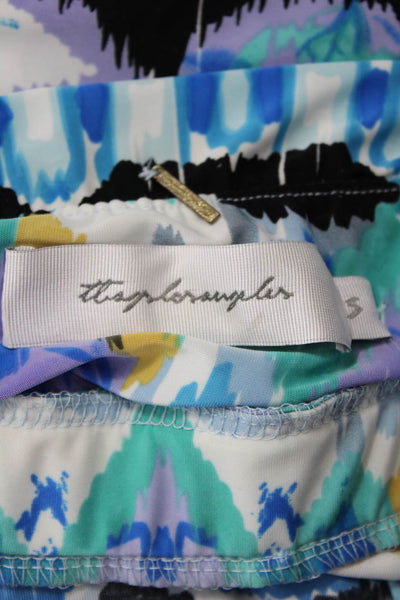 T Bags Los Angeles Womens Black Maxi Sundress V Neck Drawstring Size S