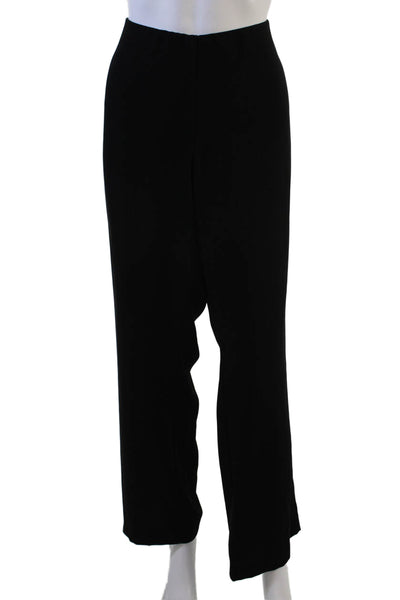 Eileen Fisher Women Dress Pants Black Zip Recycled Polyester Size 14