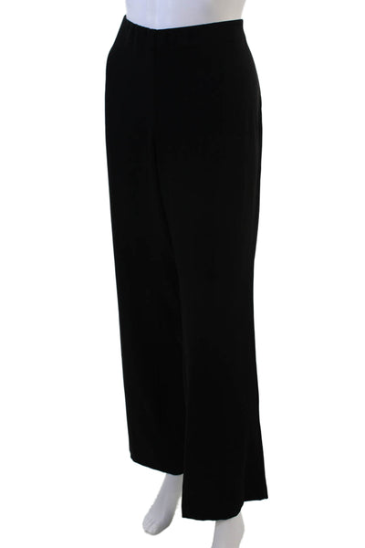 Eileen Fisher Women Dress Pants Black Zip Recycled Polyester Size 14