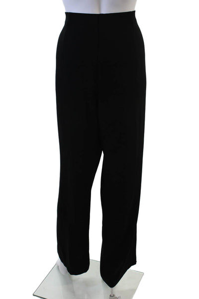 Eileen Fisher Women Dress Pants Black Zip Recycled Polyester Size 14