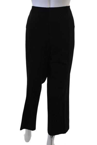 Donna Karan New York Women Ankle Cropped Dress Pants Black Size XL