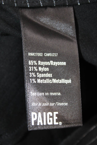 Paige Womens Ankle Dress Pants Black Striped Size 24