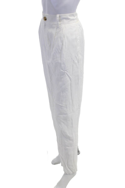 Vince Unisex Dress Pants White Viscose Blend Size 8